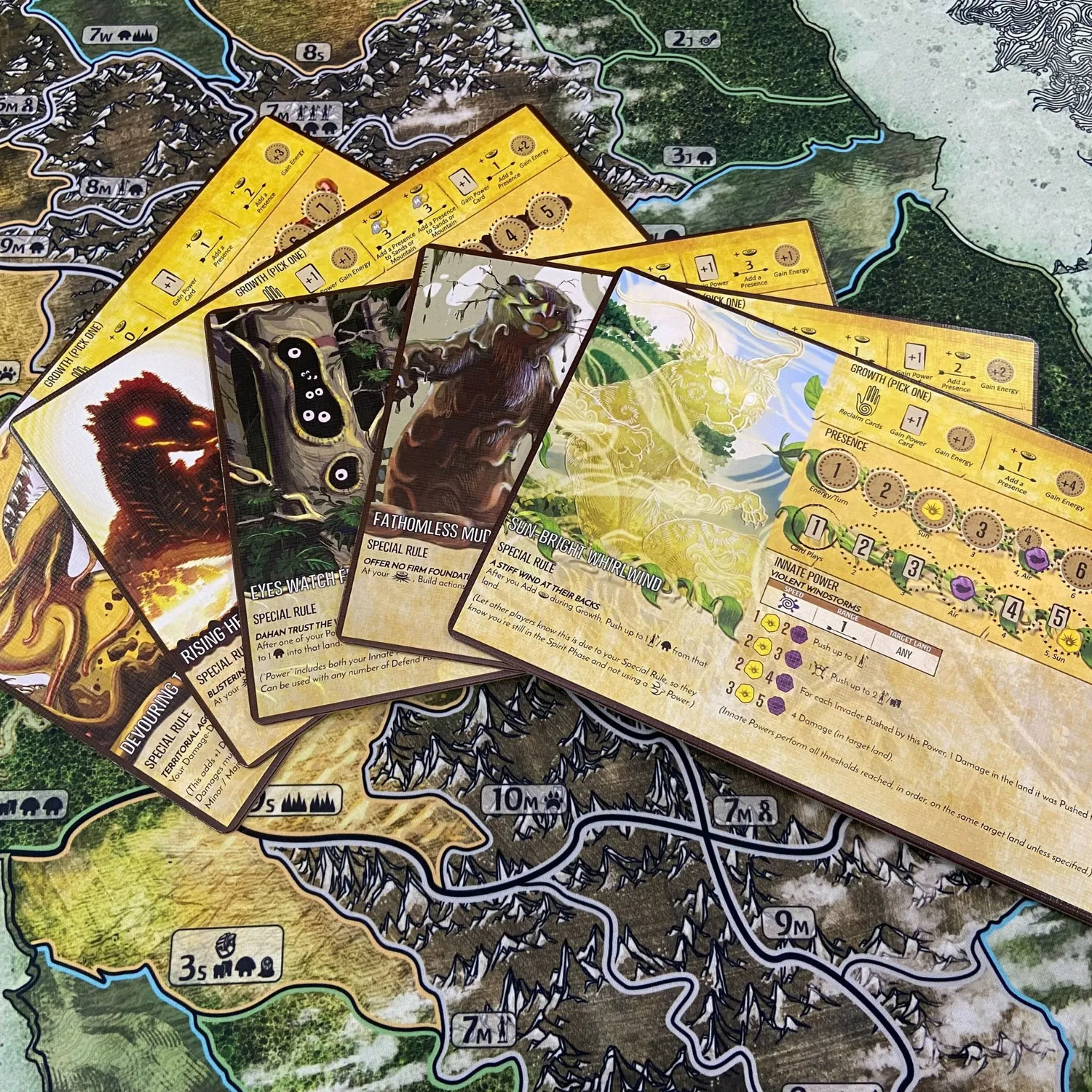 Horizons of Spirit Island Classic plance rigide 5 spiriti upgrade