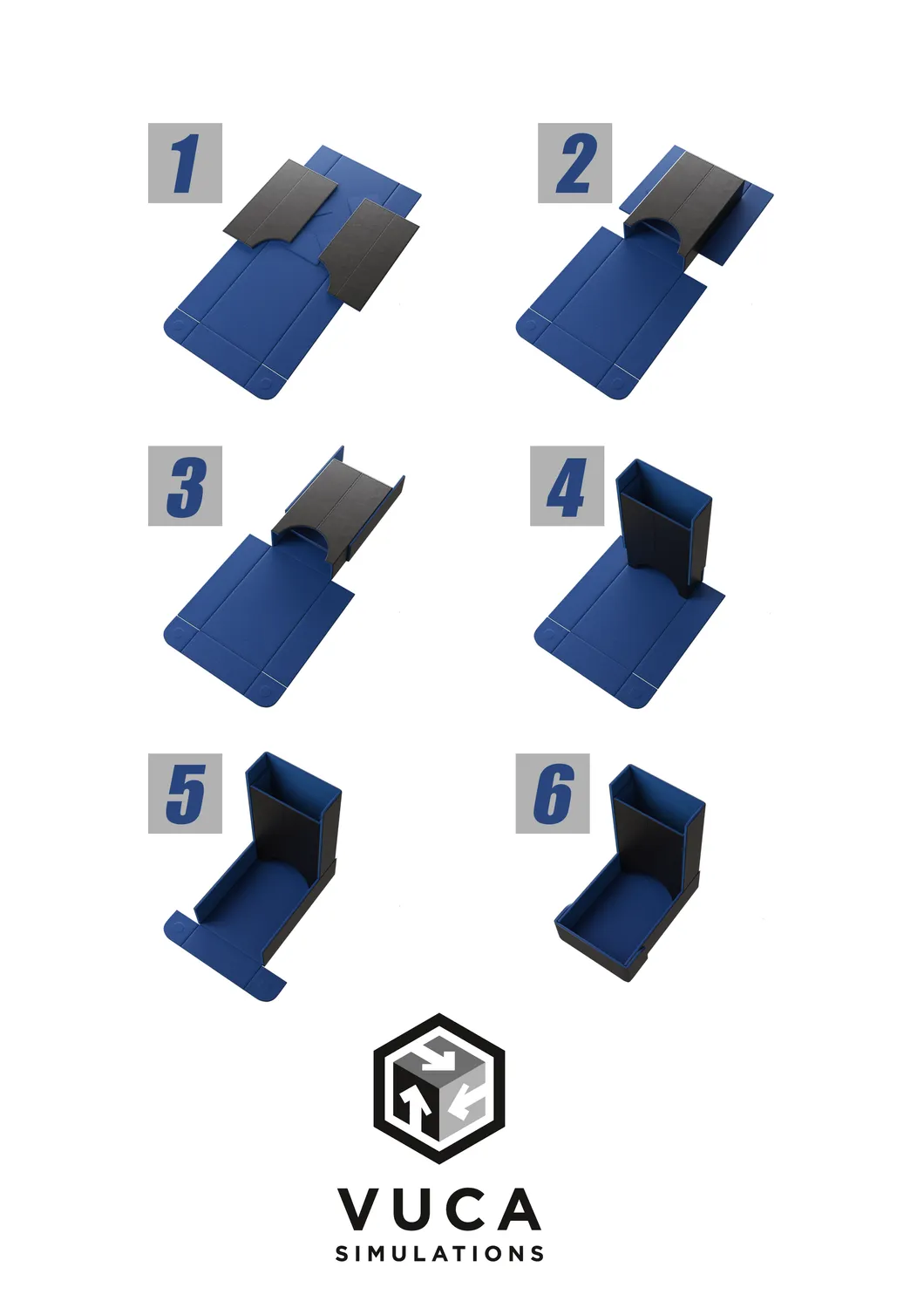 VUCA Simulations Dice Tower torre dadi pieghevole pelle