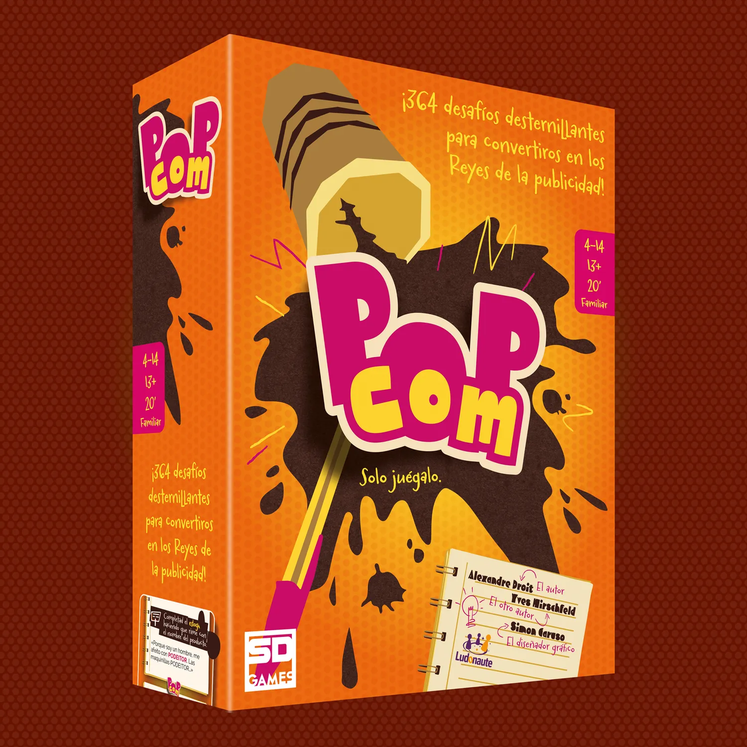 SD Games Pop Com party game pubblicità