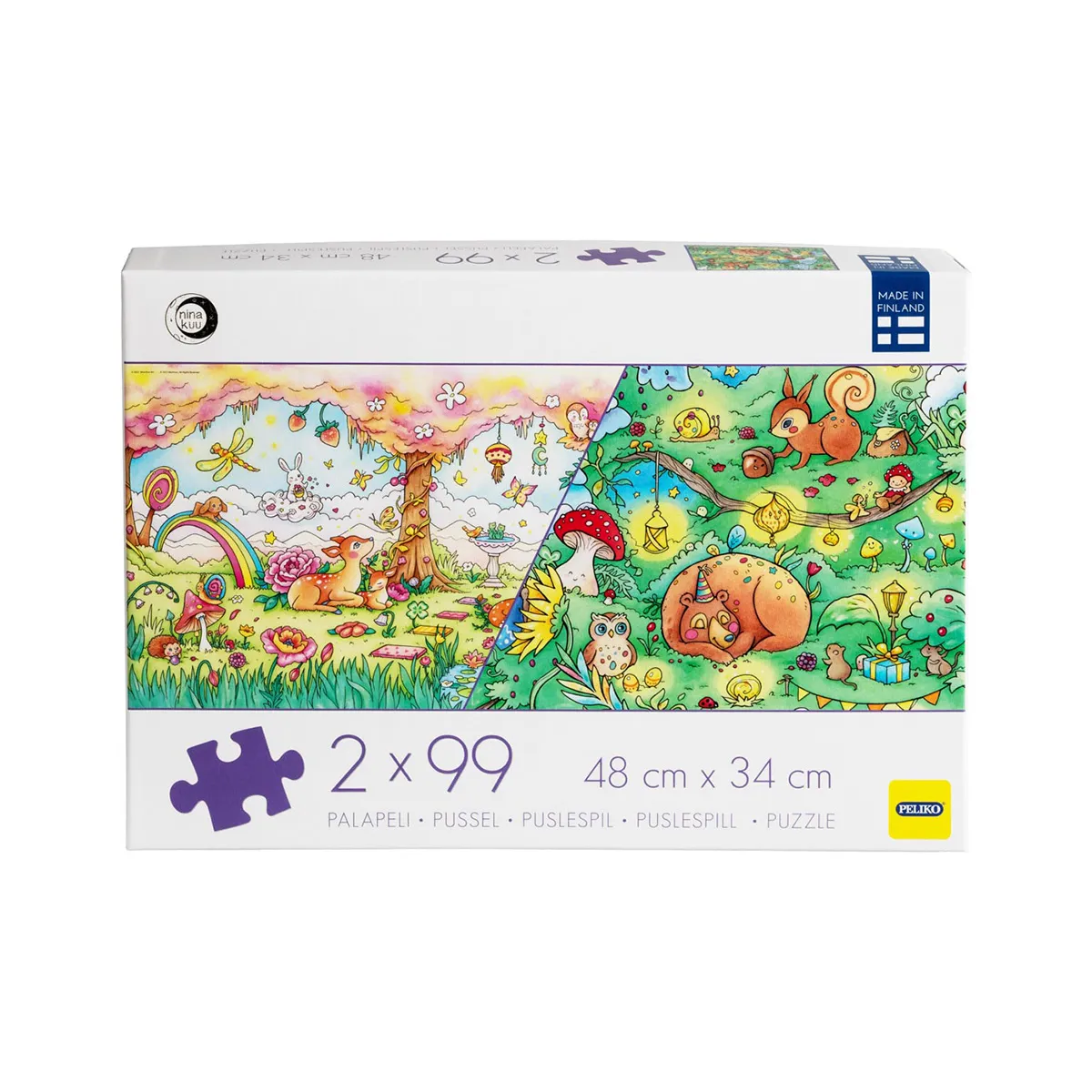 Peliko Nina Kuu puzzle 2x99 pezzi fiaba bambini