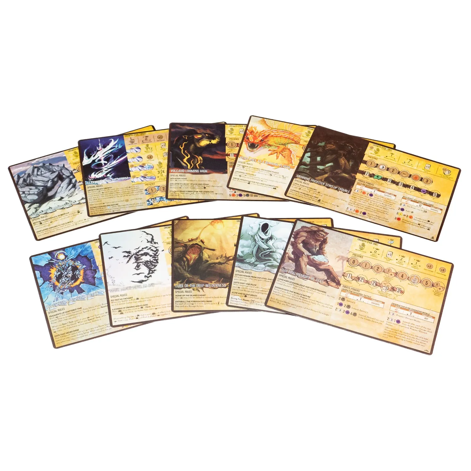 Spirit Island Jagged Earth Premium Foil pannelli spirito foil 10 spiriti