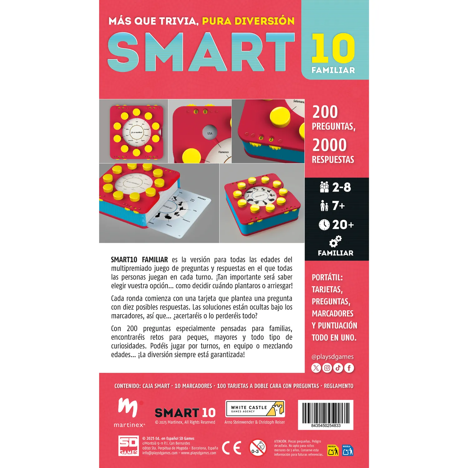 SD Games Smart 10 Familiar quiz 2-8 giocatori