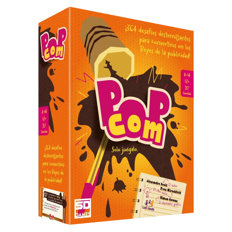SD Games Pop Com party game pubblicità