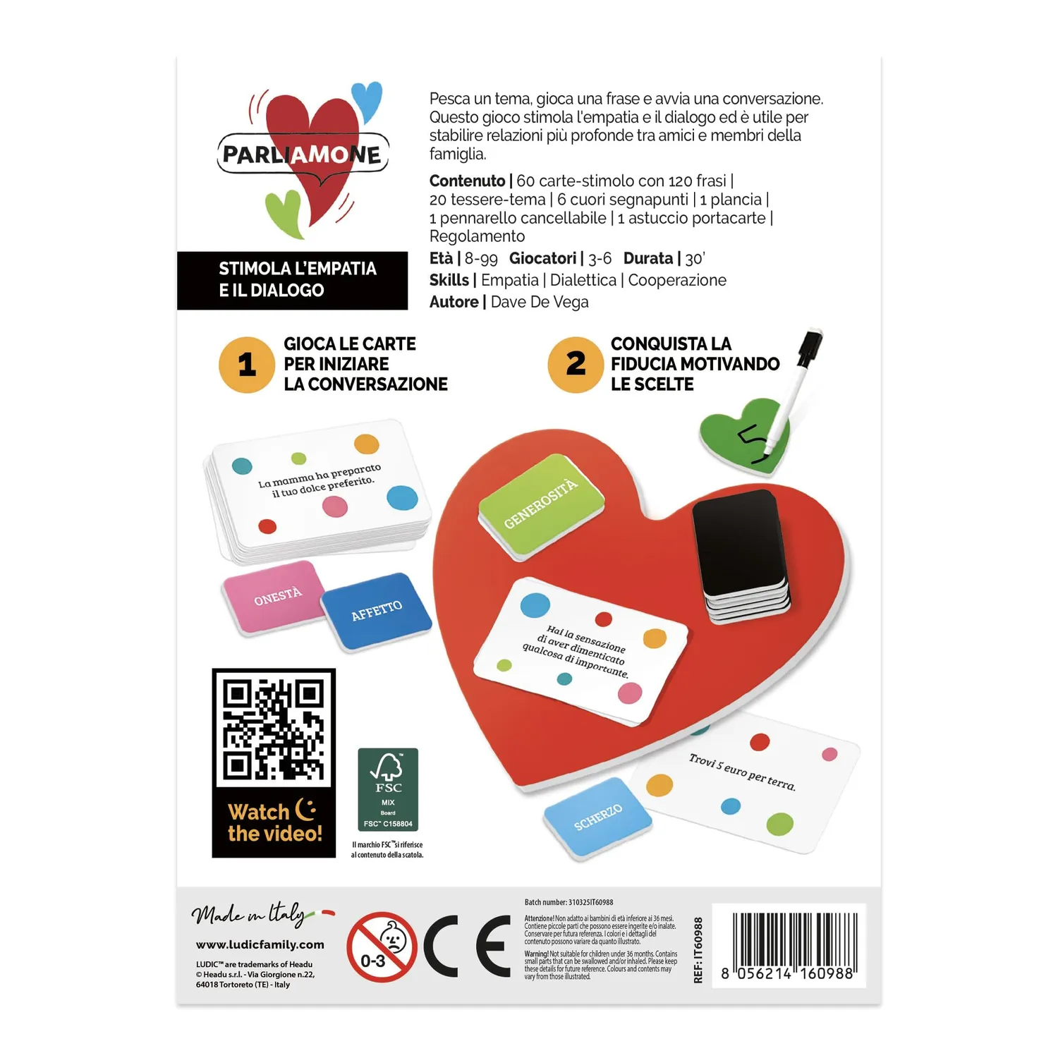 Ludic ParliAMOne gioco di società dialogo 3-6 giocatori famiglia