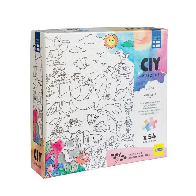 Peliko CIY Meri puzzle da colorare 54 pezzi + acquerelli