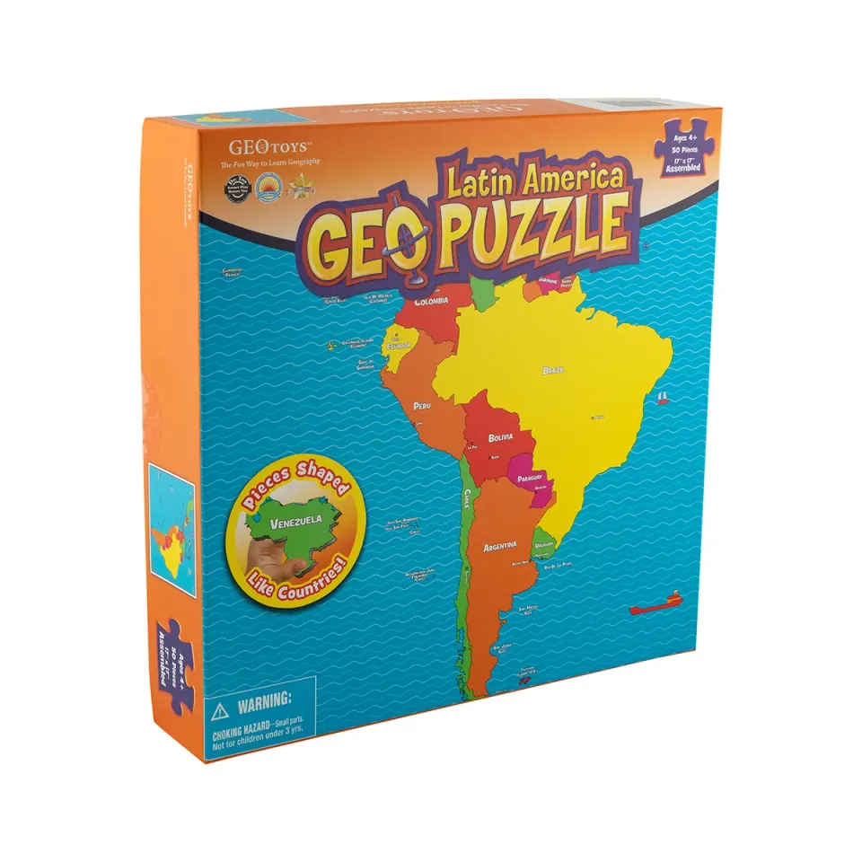 Peliko Geo Puzzle Sud America puzzle 50 pezzi mappa
