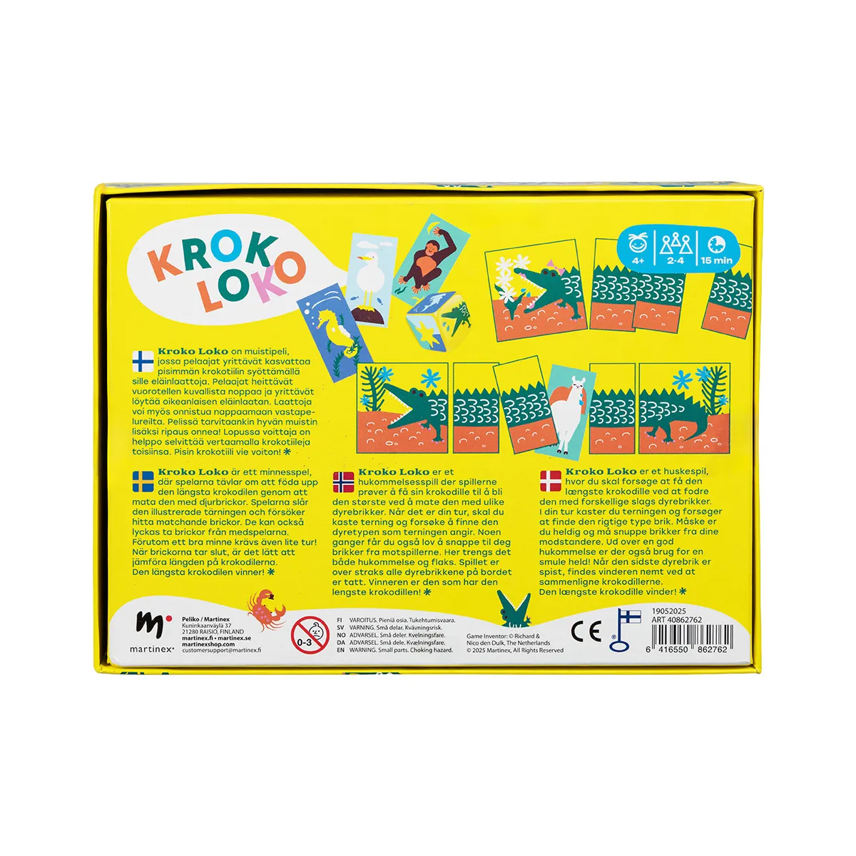 Peliko Kroko Loko gioco di memoria per famiglia