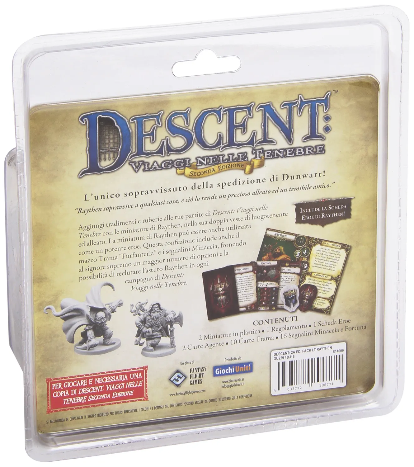 Descent Seconda Edizione Raythen pack espansione eroe