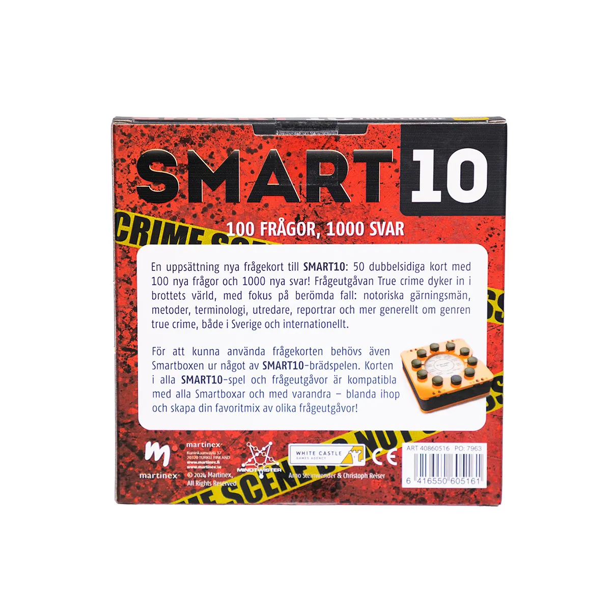 Peliko SMART10 True Crime carte quiz svedese