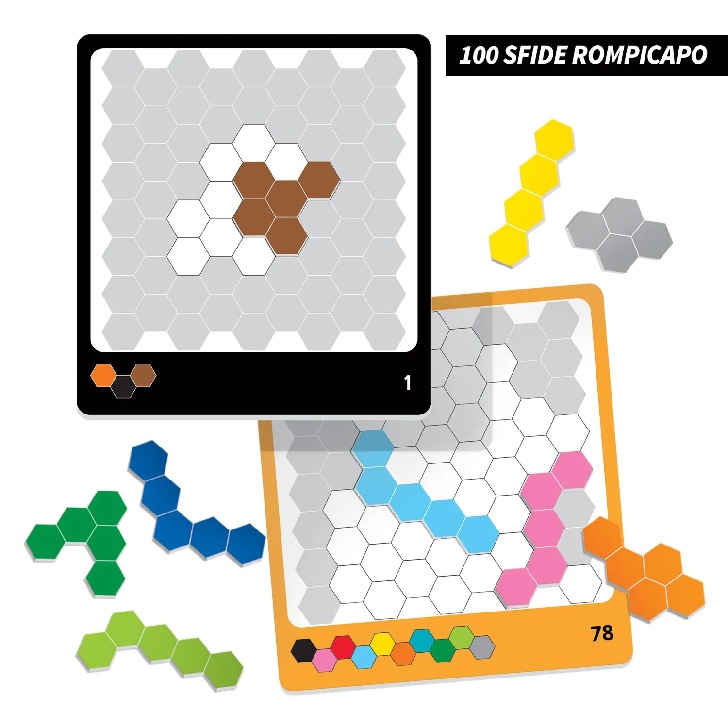 Ludic 100 Rompicapo Visivo-Spaziali solitario 8+ anni