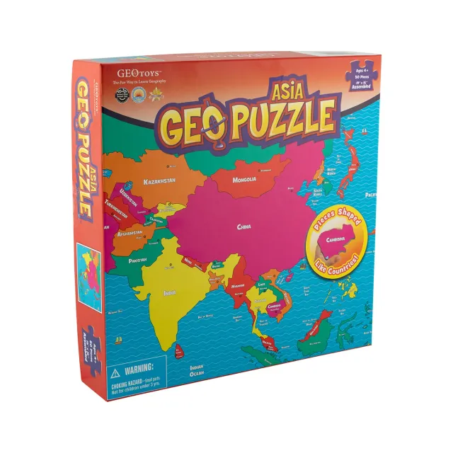 Peliko Geo Puzzle Asia puzzle 50 pezzi mappa