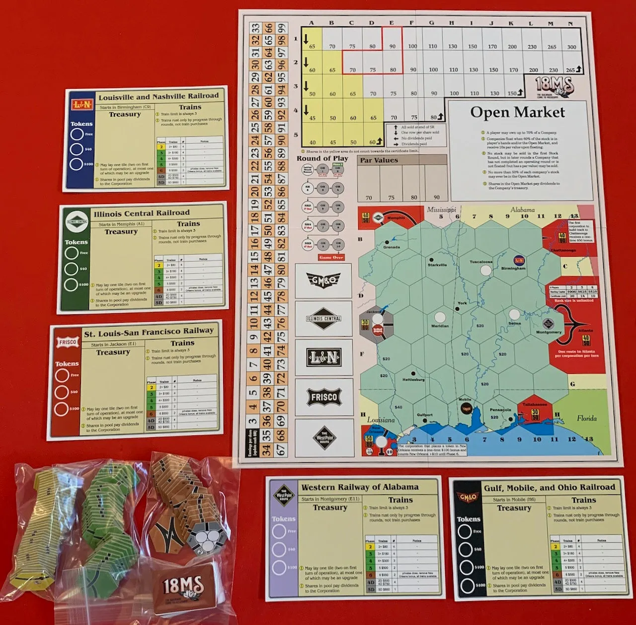 All-Aboard 18MS Railroads Mississippi gioco da tavolo base