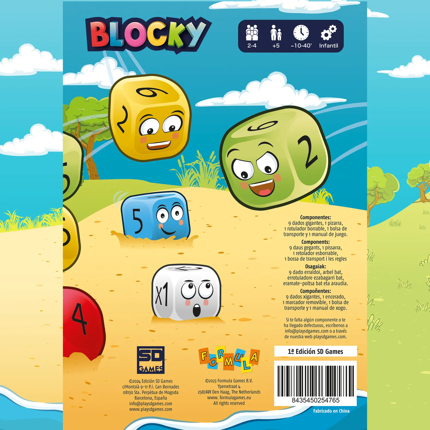 SD Games Blocky gioco per famiglie 40 punti