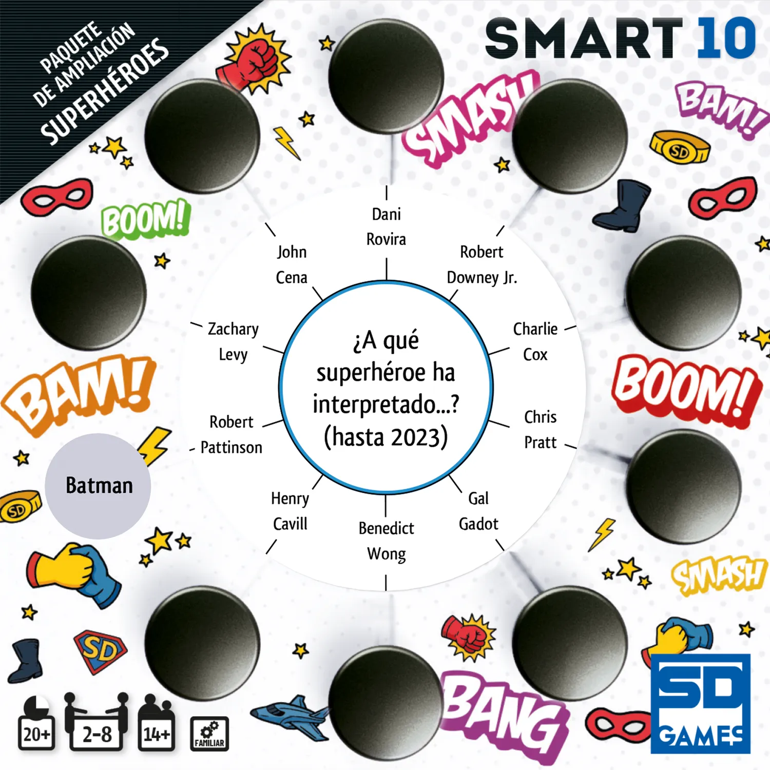 SD Games Smart 10 Supereroi espansione quiz 50 carte