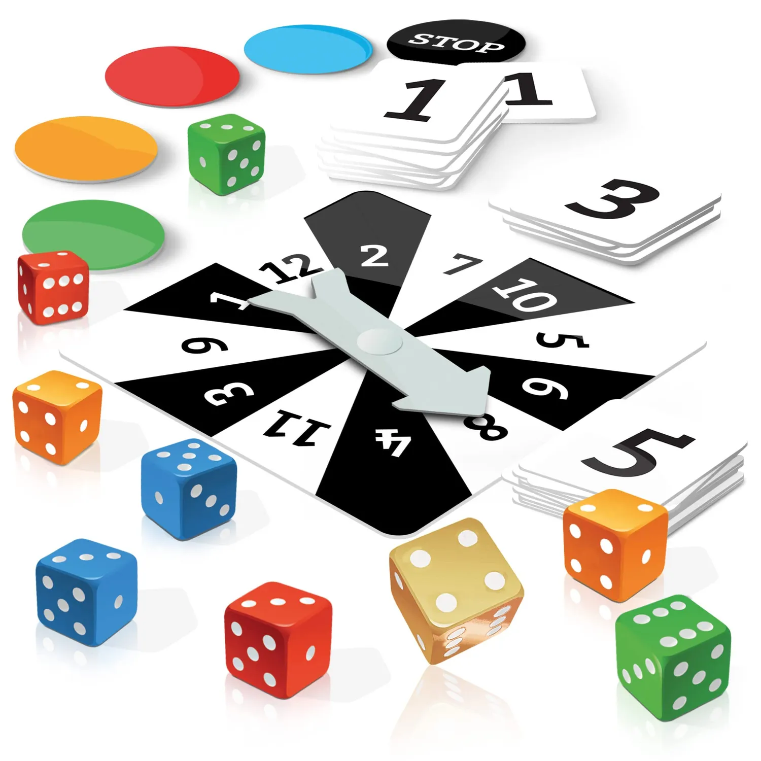 Ludic Nine Dice Calcoli e Velocità MU51173 gioco da tavolo veloce