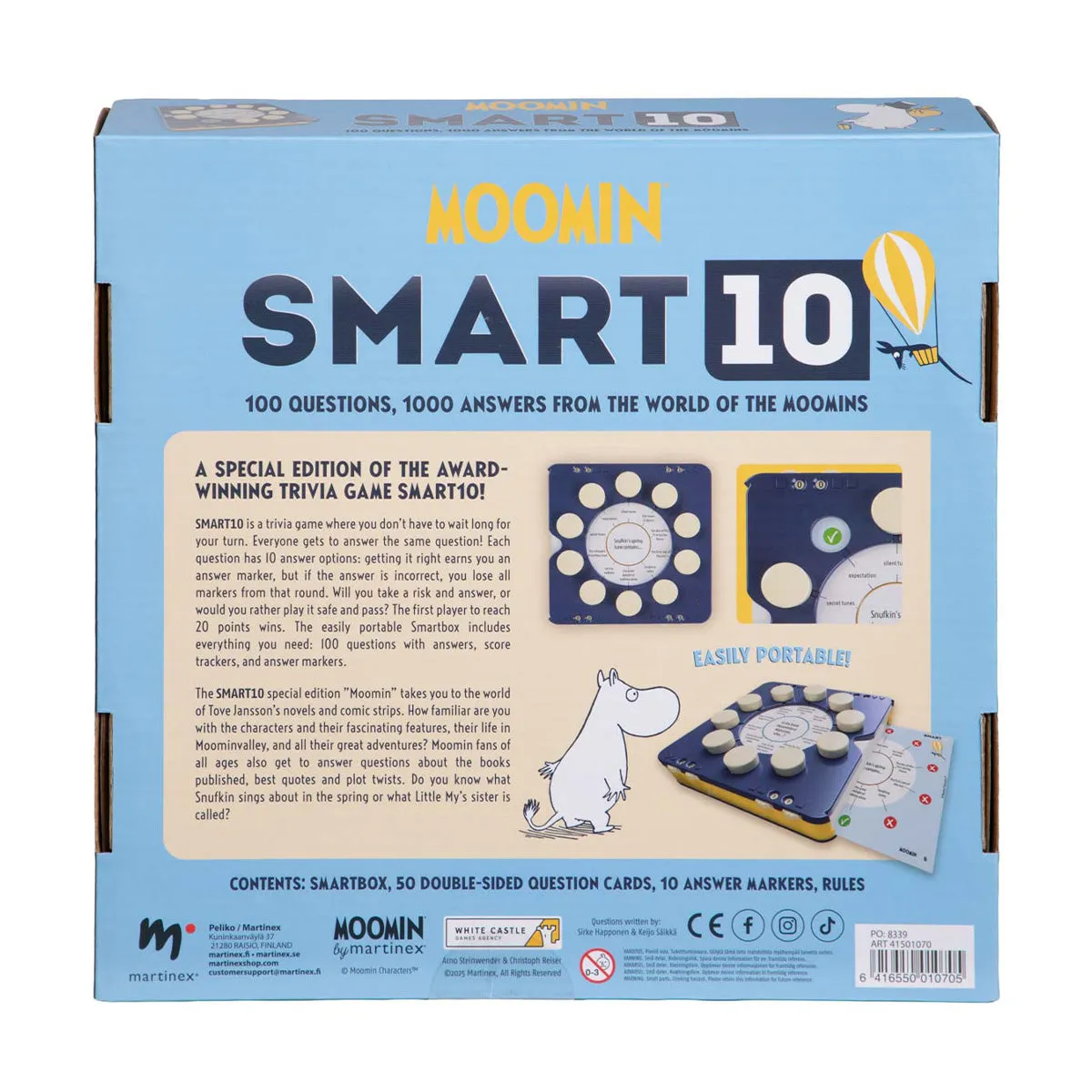 Peliko SMART10 Moomin quiz inglese 50 carte Mumin