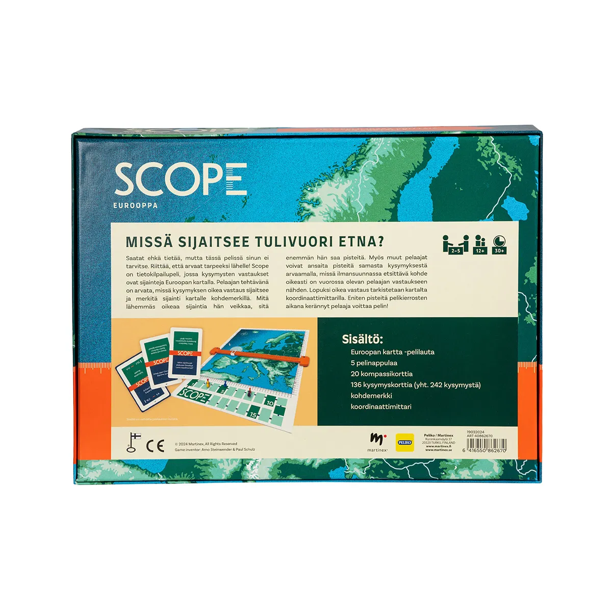Peliko Scope gioco quiz su mappa edizione finlandese