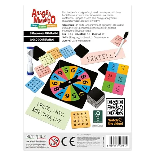 Ludic Anagrammando IT27644 gioco 2-6 giocatori misteriosa