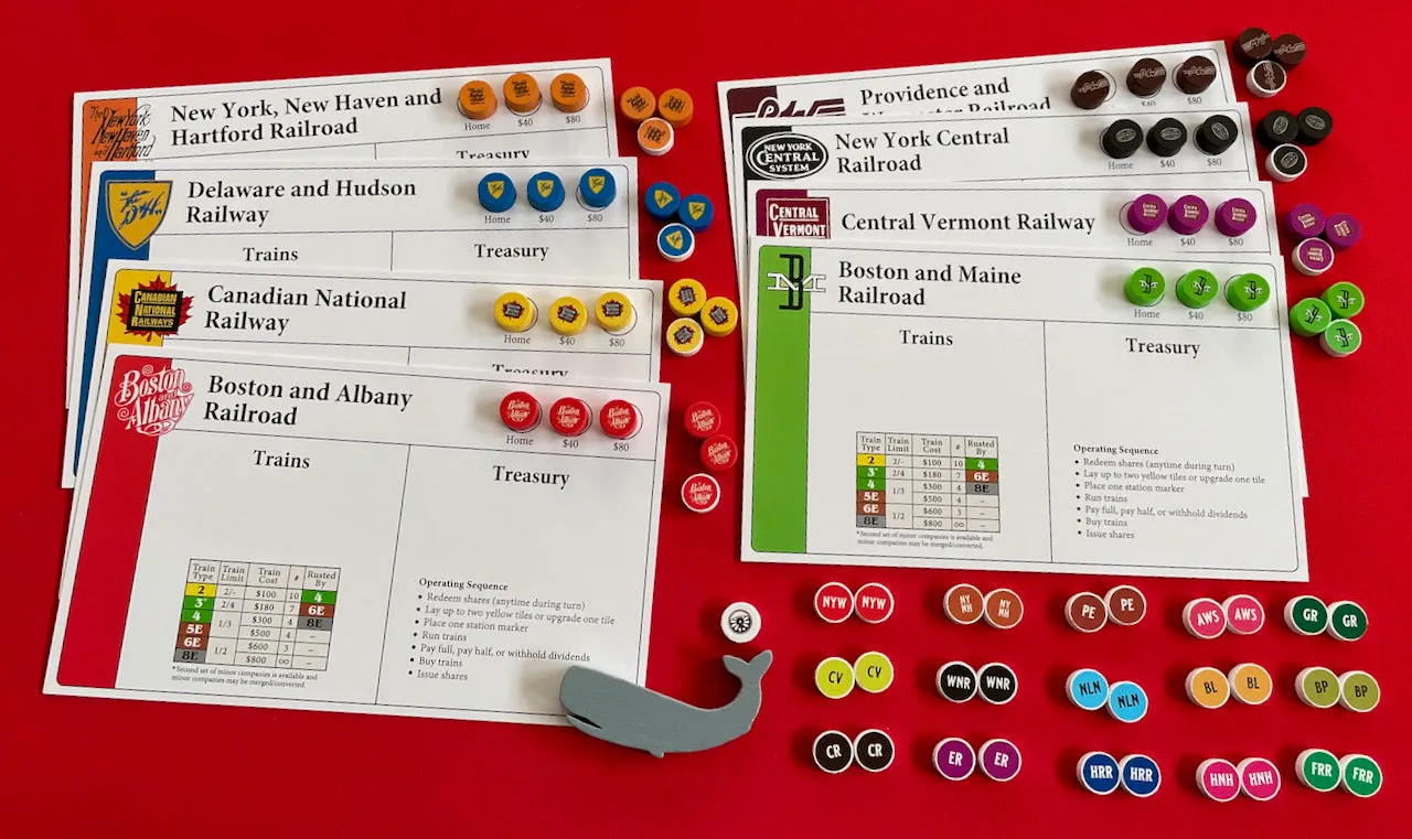 All-Aboard Games 18NewEngland gioco da tavolo 18xx USA
