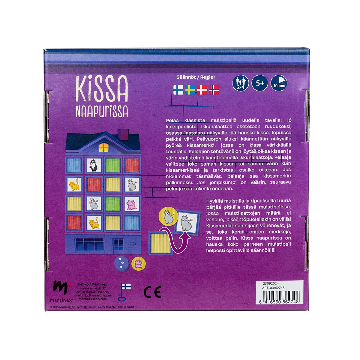 Peliko Kissa Naapurissa gioco di memoria bambini casa
