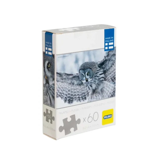 Peliko Lapinpollo minipuzzle 60 pezzi gufo lappone