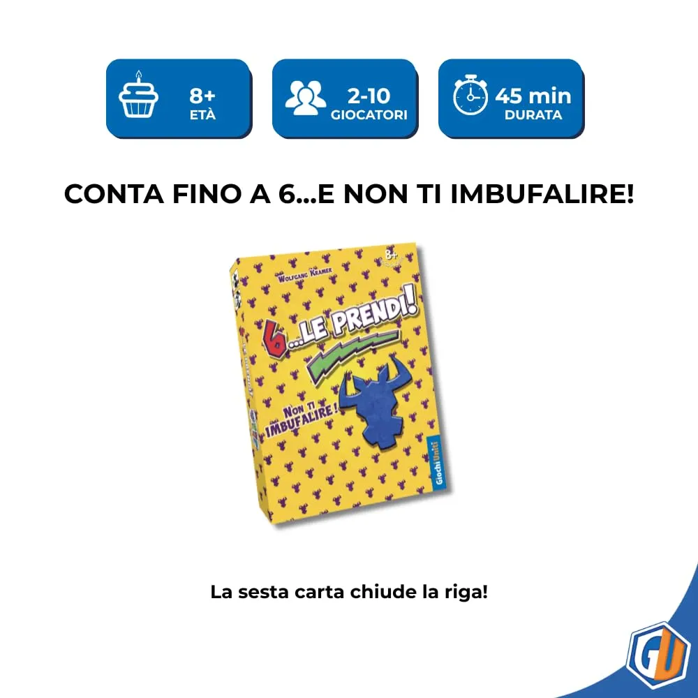 6 Le Prendi GU805 gioco di carte 2-10 giocatori italiano