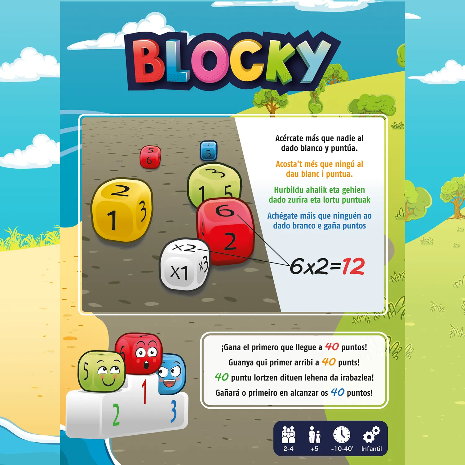 SD Games Blocky gioco per famiglie 40 punti