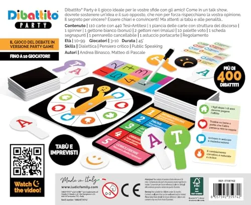 Ludic Dibattito IT59742 party game 3-10 giocatori debate