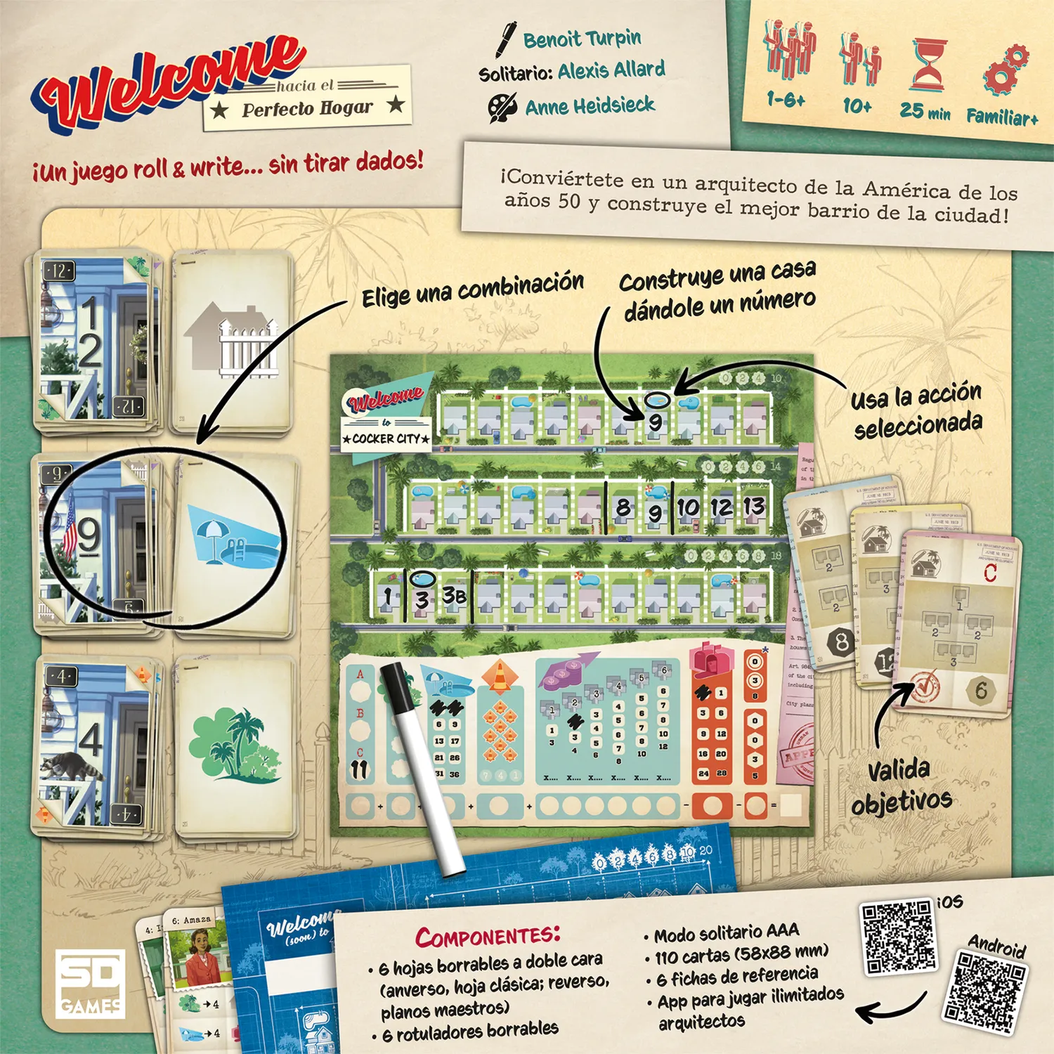SD Games Welcome Seconda Edizione gioco flip and write