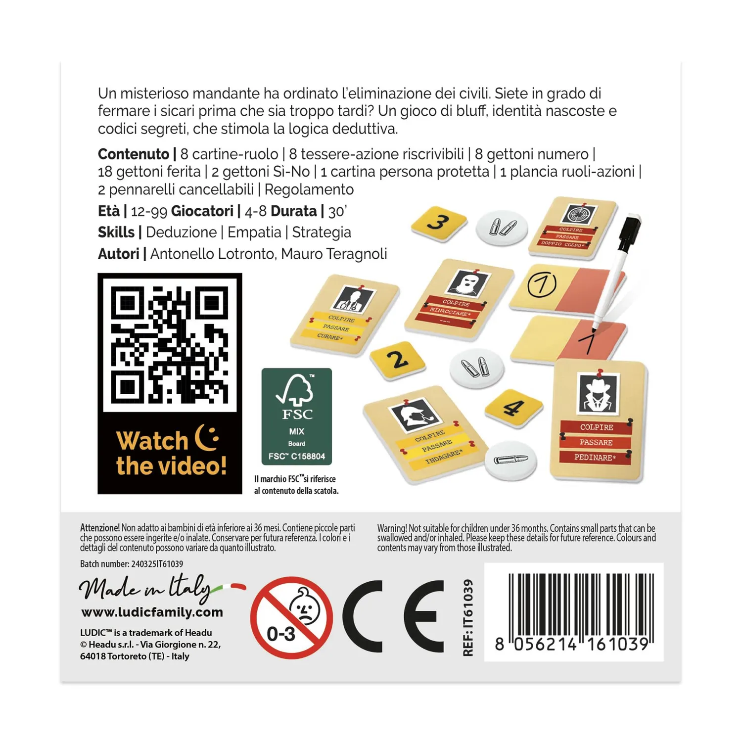 Ludic Deduco Gioco da tavolo 4-8 giocatori ITA