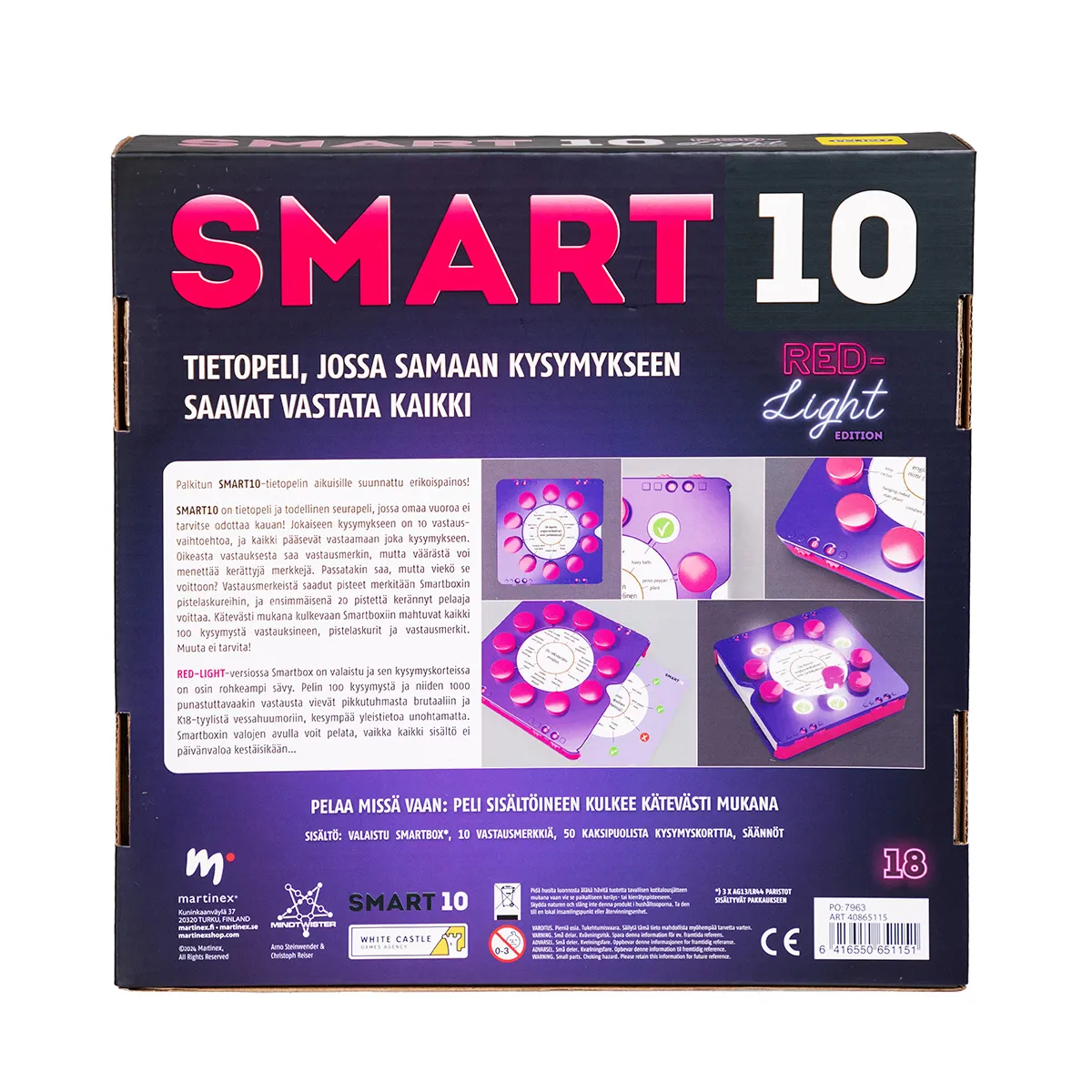 Peliko SMART10 Red-Light quiz 18+ anni