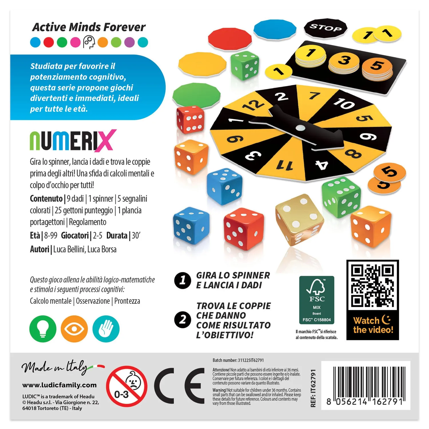 Ludic Numerix gioco da tavolo calcolo mentale 8 anni