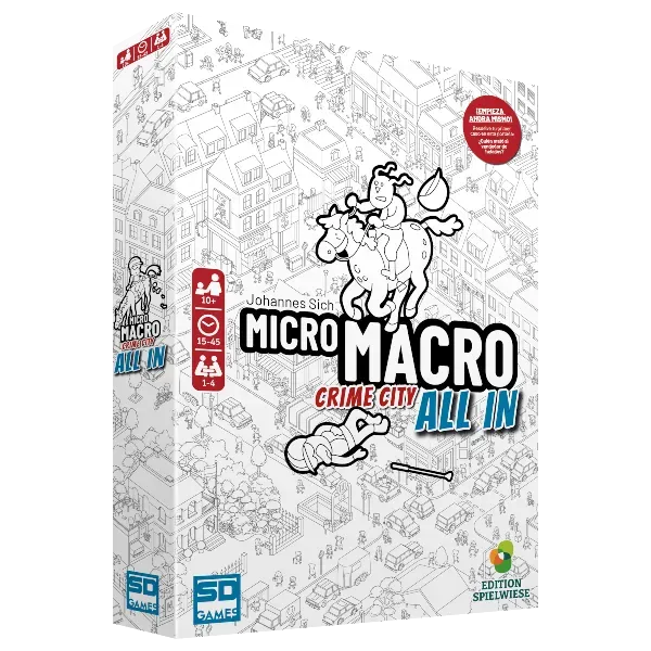 SD Games MicroMacro Crime City All In gioco da tavolo 16 casi cooperativo