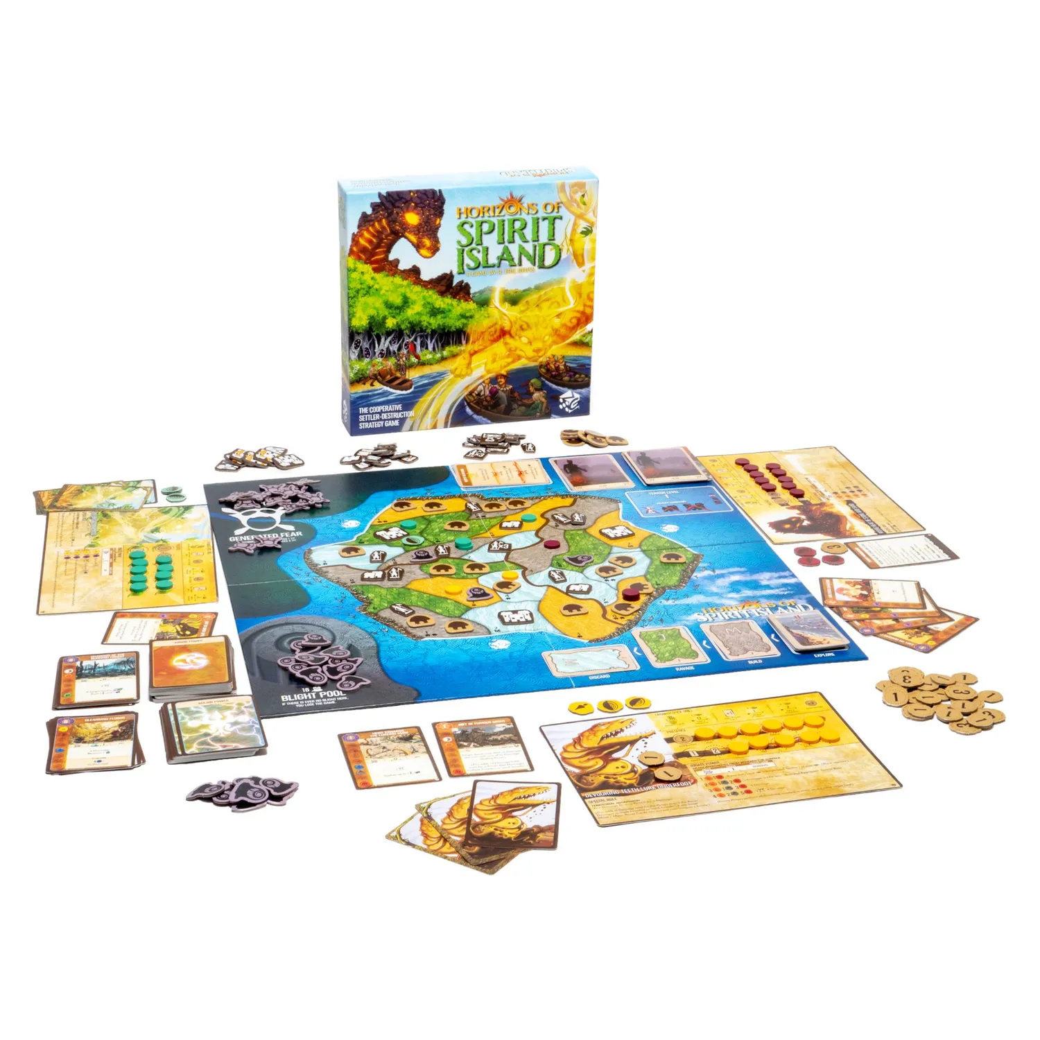 Horizons of Spirit Island gioco cooperativo 1-3 giocatori base introduttiva