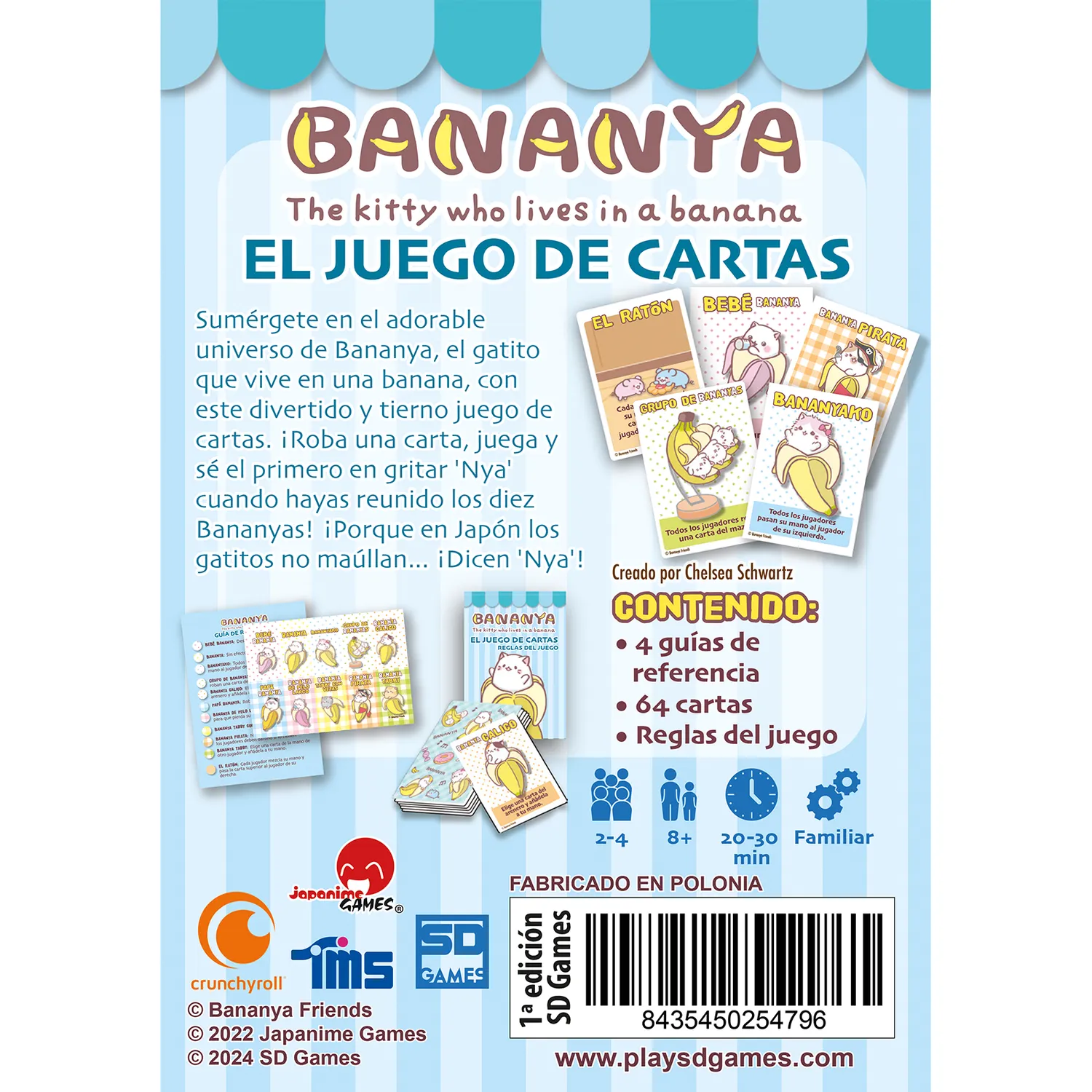 SD Games Bananya gioco di carte gatti banana 68 carte