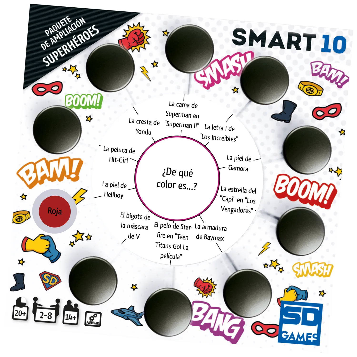 SD Games Smart 10 Supereroi espansione quiz 50 carte