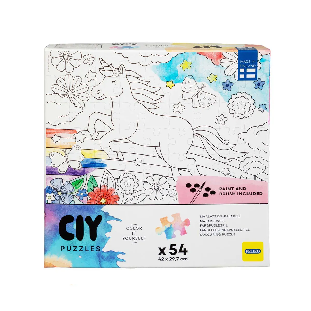 Peliko CIY 54 pezzi Yksisarvinen puzzle da colorare unicorno