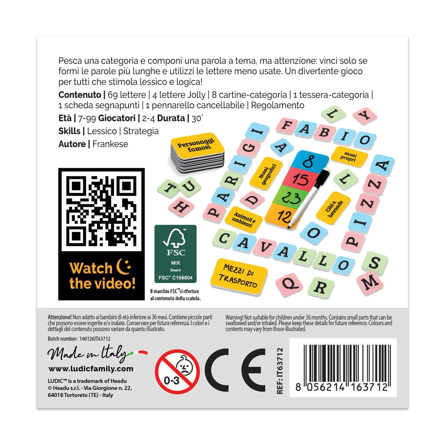 Ludic Parole in Mente gioco di carte nuova edizione
