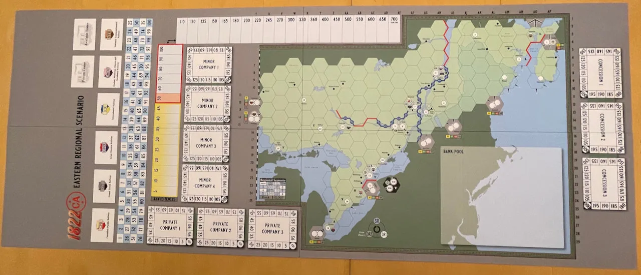 All-Aboard Games 1822CA gioco da tavolo ferroviario Canada