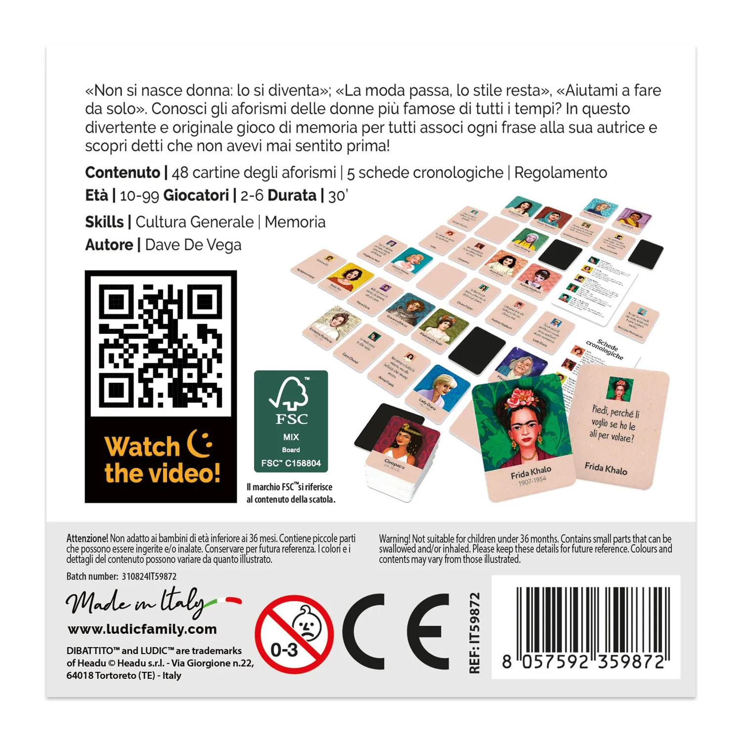 Ludic Ipsa Dixit gioco di società aforismi 2-6 giocatori