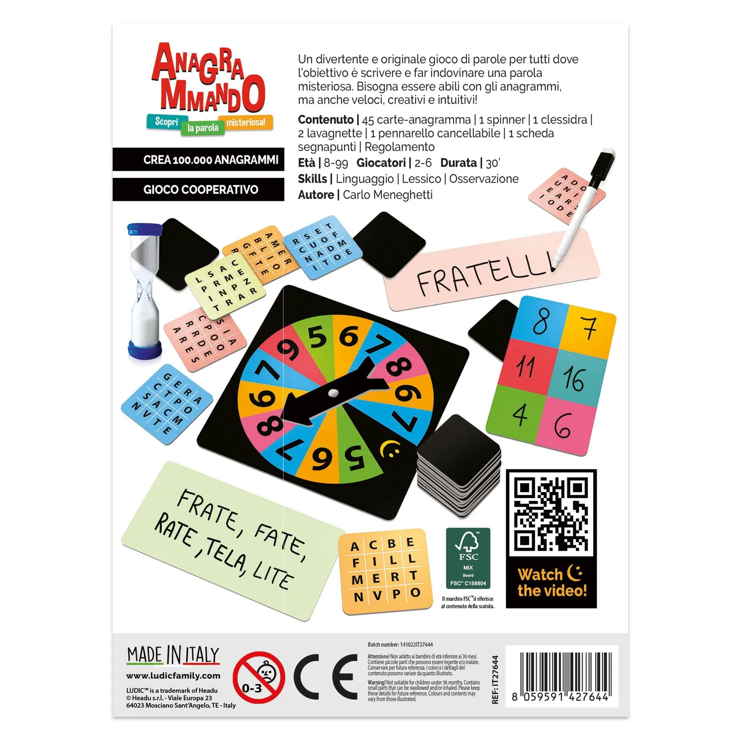 Ludic Anagrammando IT27644 gioco 2-6 giocatori misteriosa