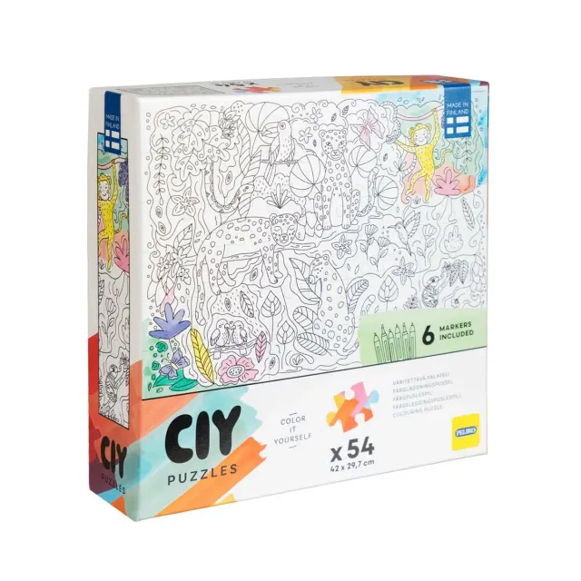 Peliko CIY Viidakko puzzle 54 pezzi da colorare