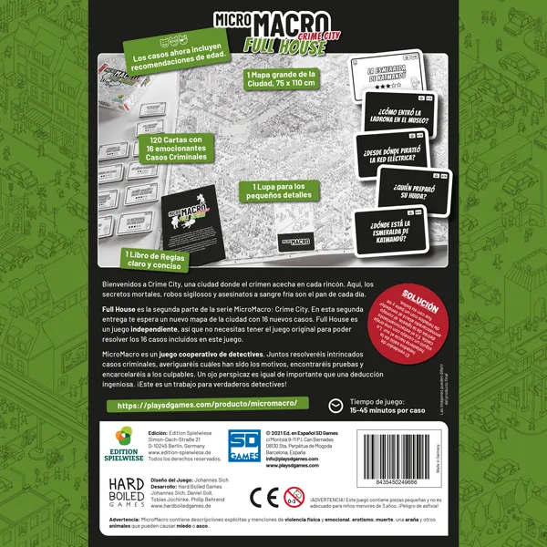 SD Games MicroMacro Full House gioco investigativo 16 casi