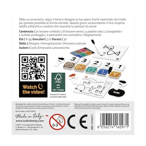 Ludic ArtisticaMente IT60971 gioco disegno 3-6 giocatori