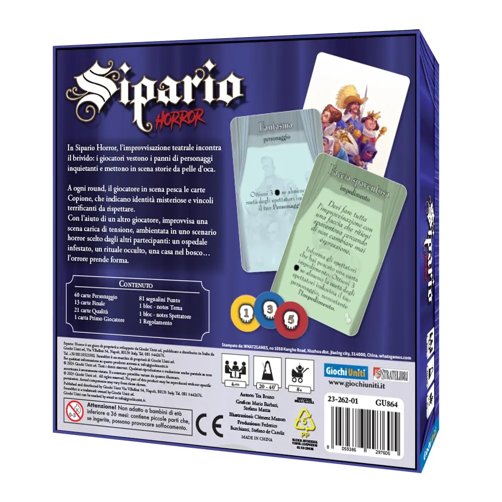 Giochi Uniti Sipario Horror GU864 gioco da tavolo improvvisazione