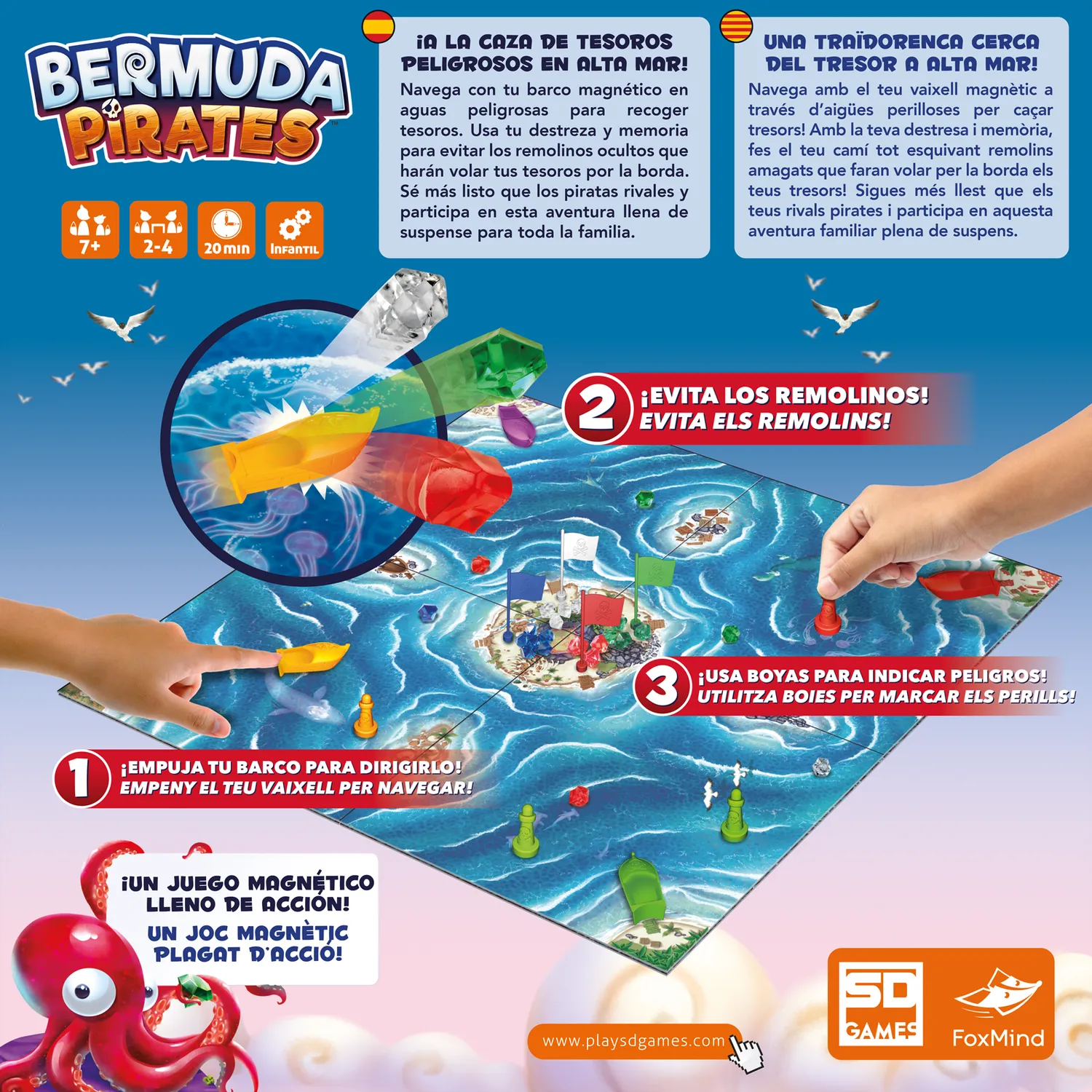 SD Games Bermuda Pirates gioco da tavolo magnetico famiglia