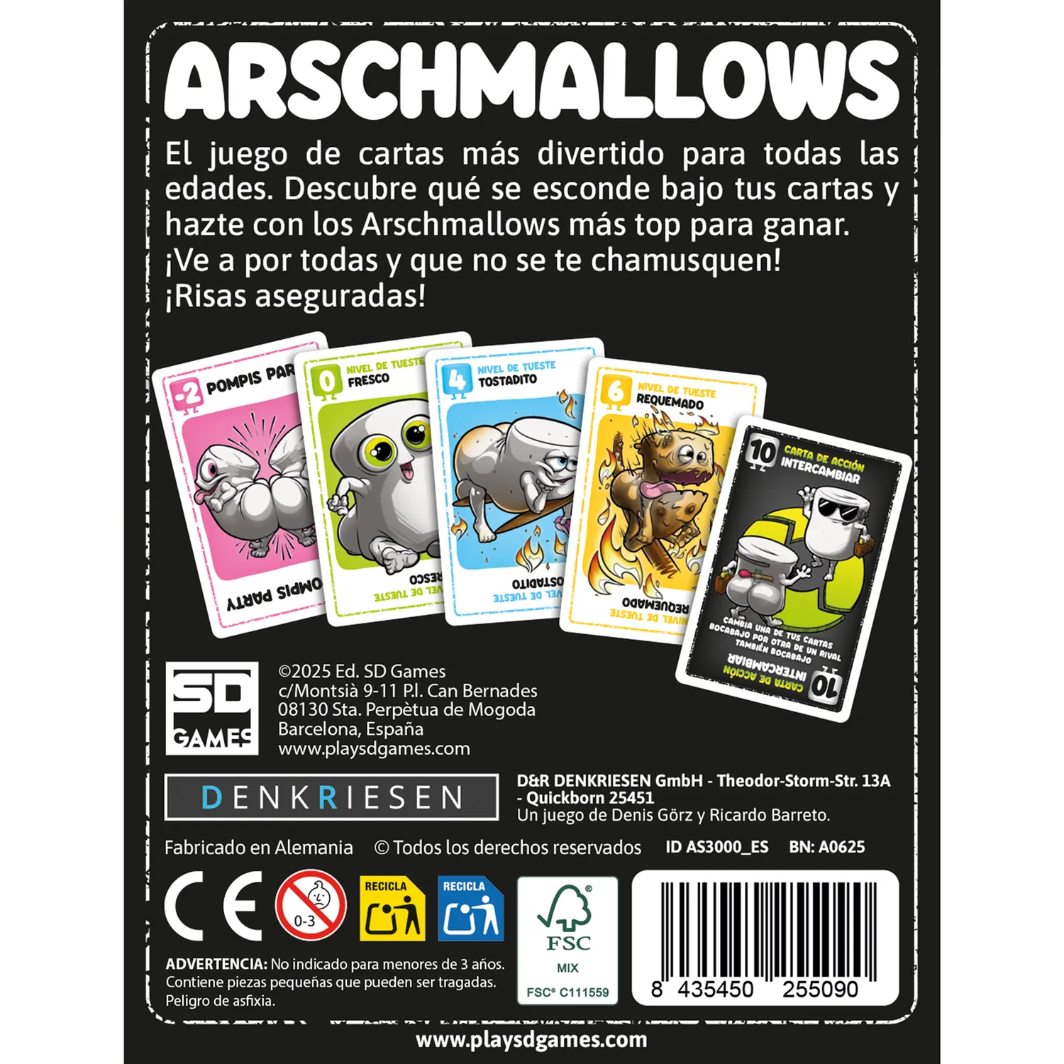 SD Games Arschmallows gioco di carte 65 carte bluff