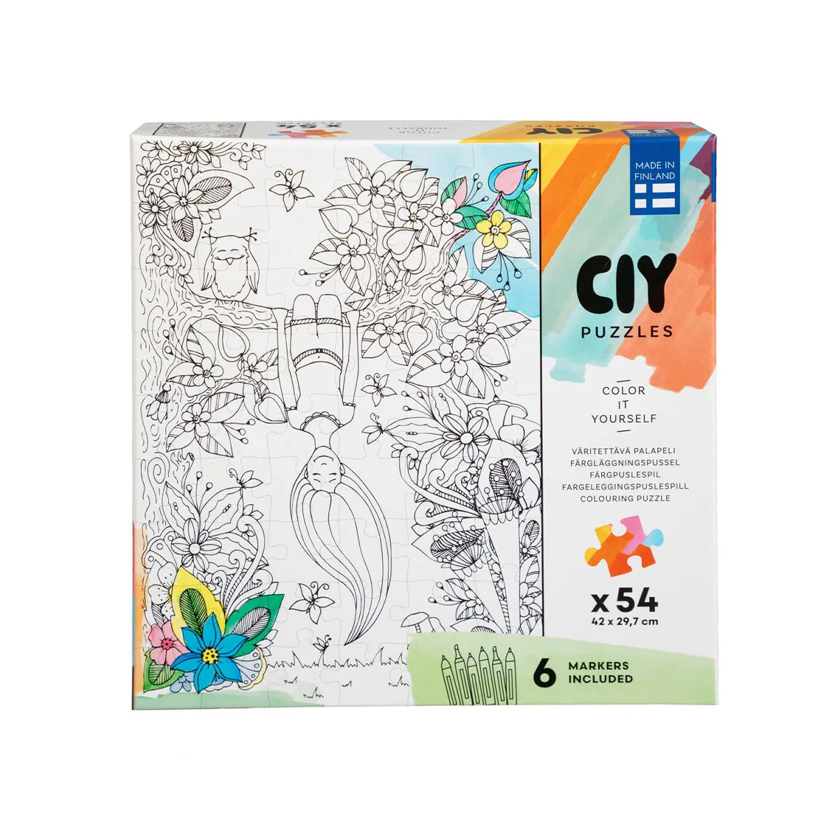 Peliko CIY Kiipeilypuu puzzle colorare 54 pezzi pennarelli