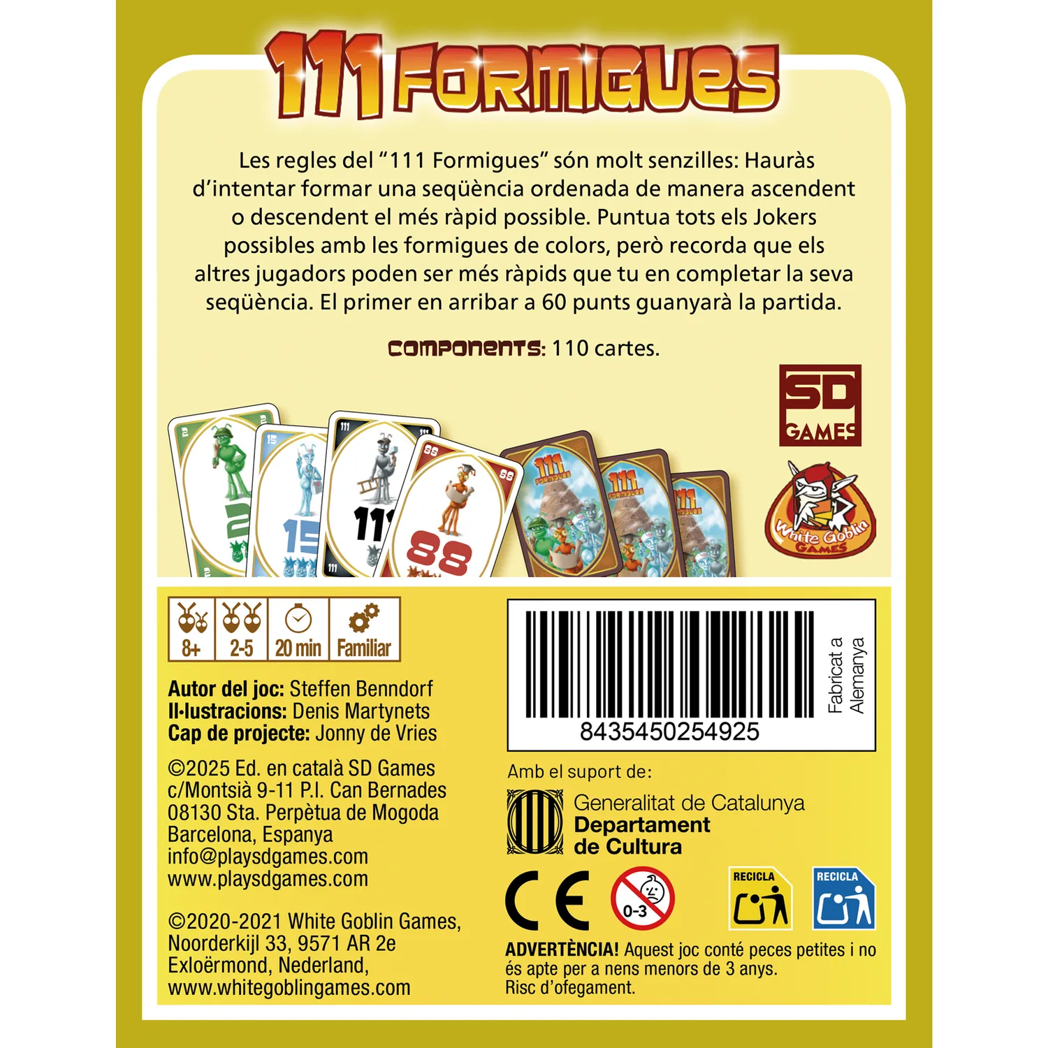 SD Games 111 Formiche gioco di carte sequenze veloci