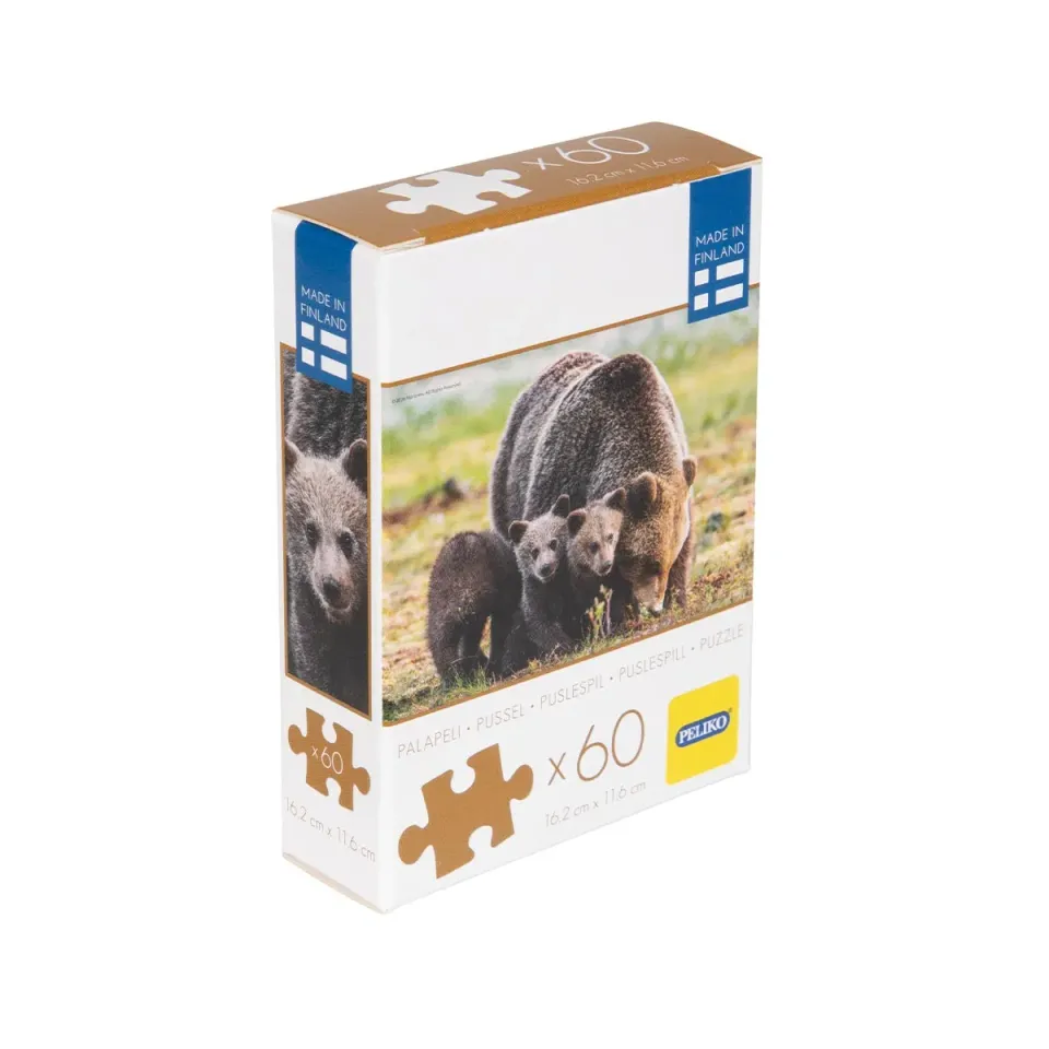 Peliko Orsi mini puzzle 60 pezzi animali